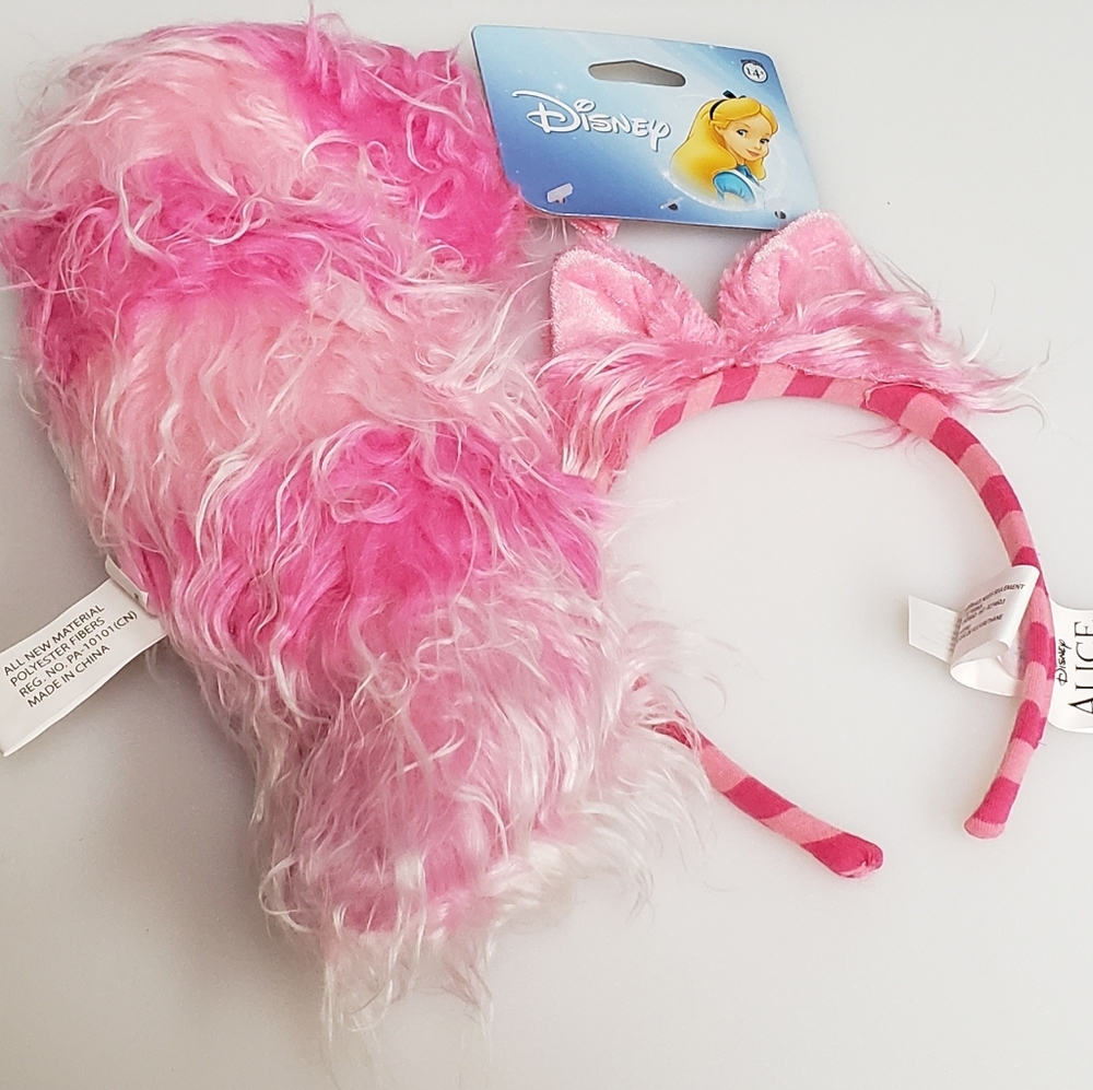 Officially licensed Disney Alice in Wonderland Cheshire Cat Headband/Tail Kit